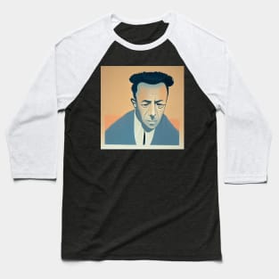 Albert Camus | Cartoon style Baseball T-Shirt